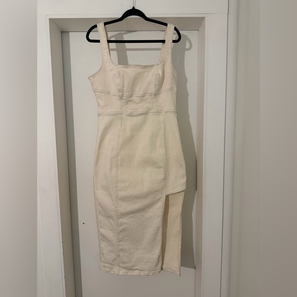 ANTHROPOLOGIE PILCRO off white denim dress - 14